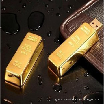 Sliding Metal Golden USB Flash Drive